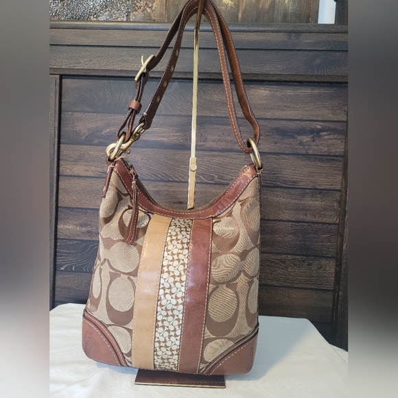 Coach Handbags - Coach Brown and Tan Crossbody Bag